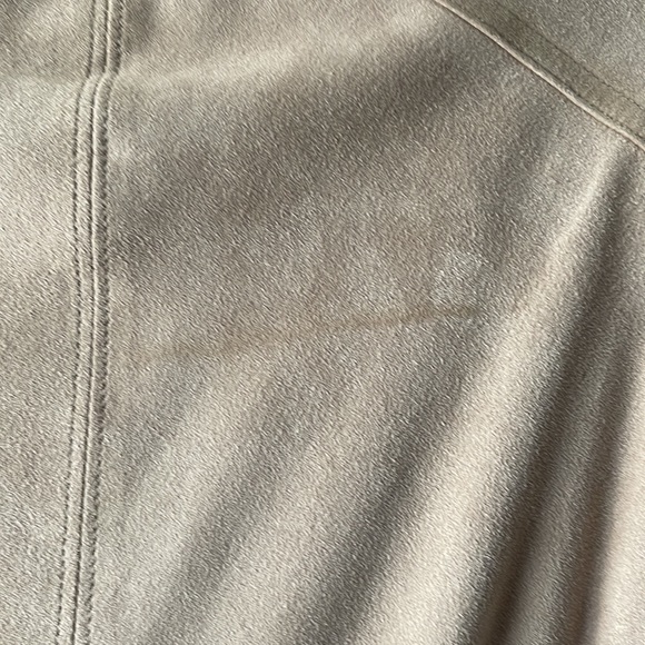 WHBM Suede Flounce Front Jacket Tan XXSP - Picture 12 of 16
